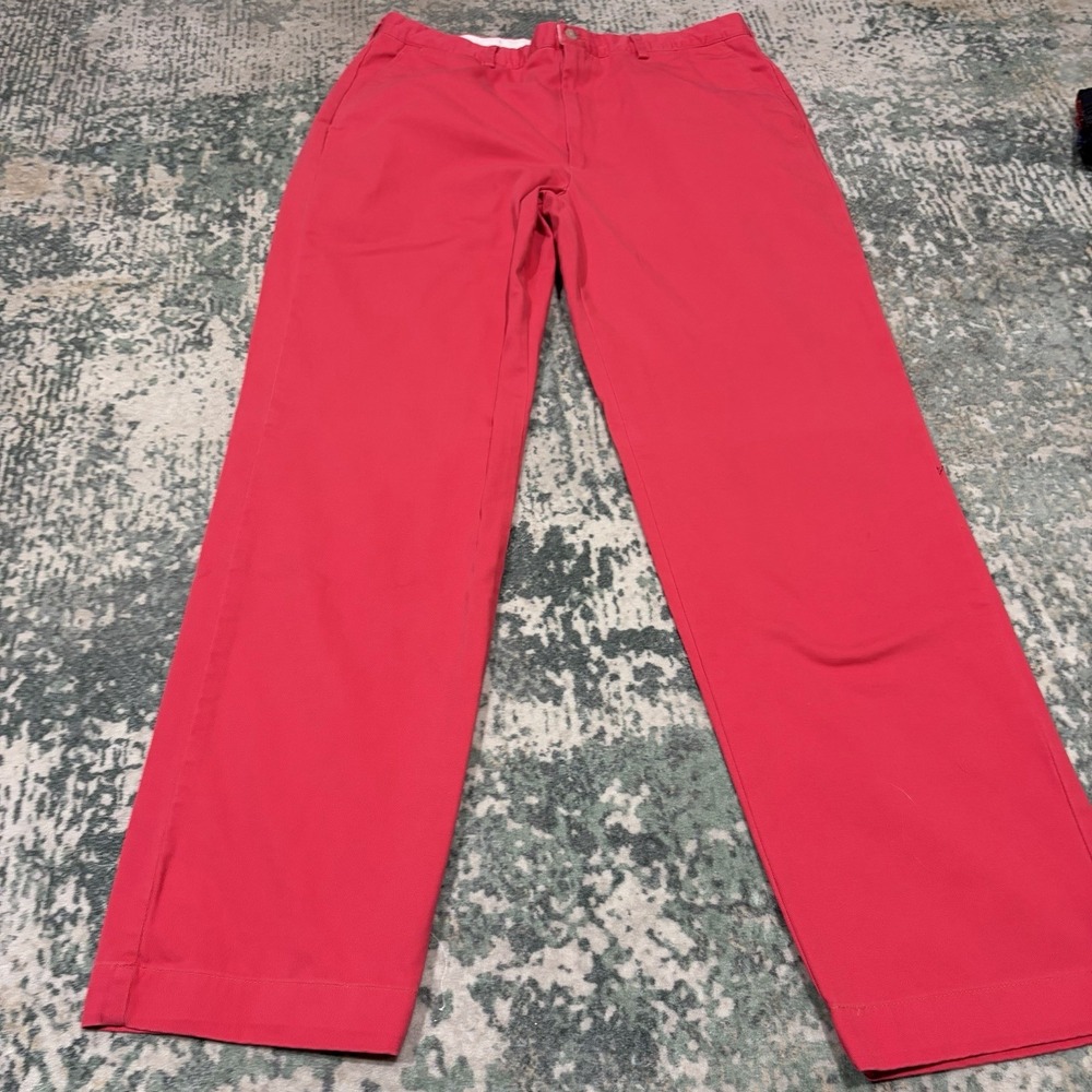 Vintage Polo Ralph Lauren Chino Pants 36x32 Pink 100% Cotton USA Fabric